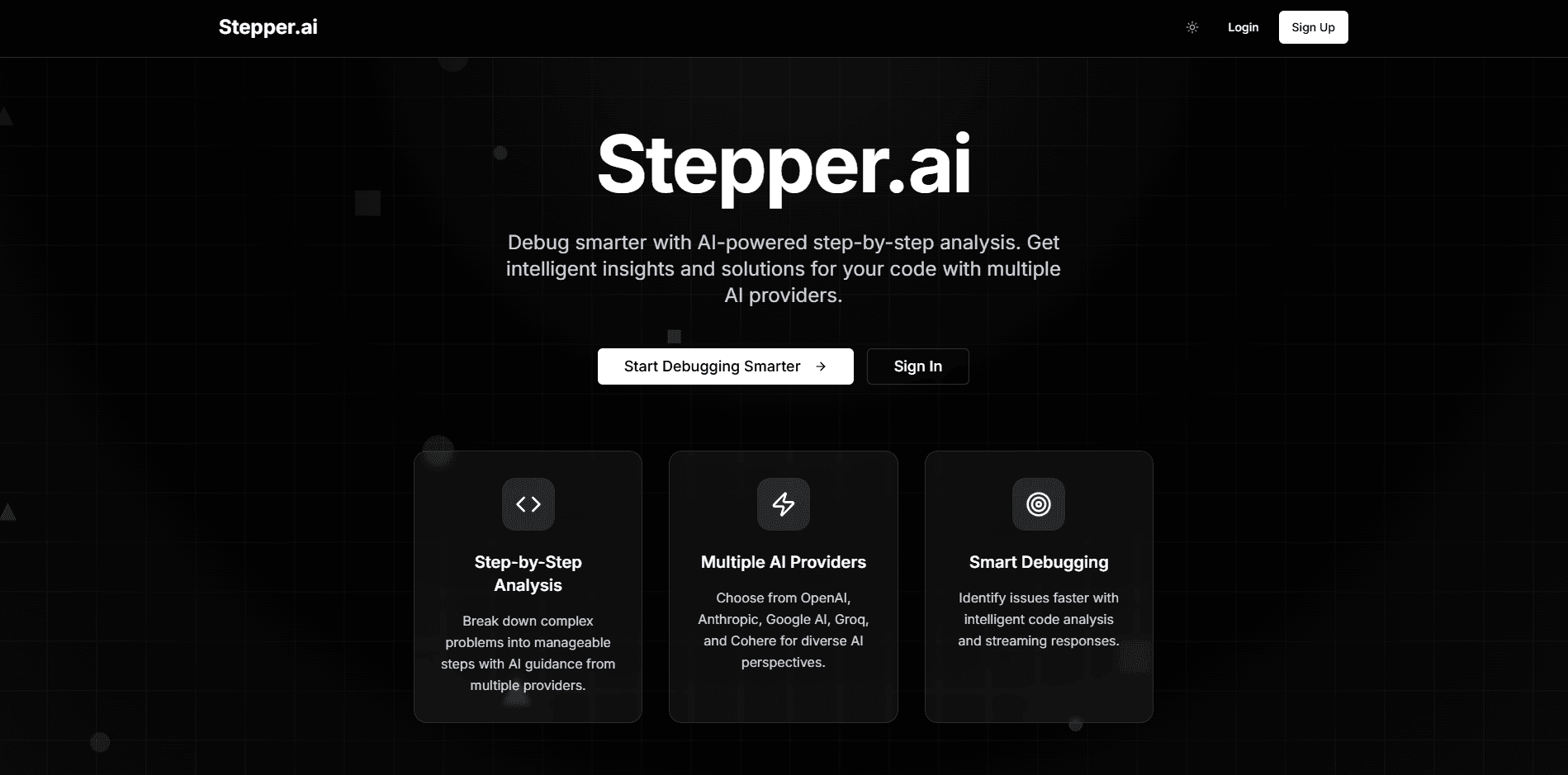 Stepper.ai - AI chatbot to debug code step by step.